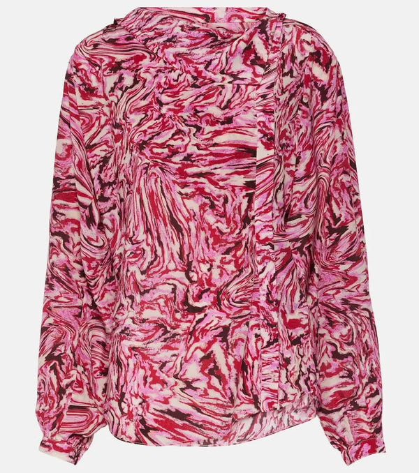 Isabel Marant Tiphaine printed silk blouse | LYBSTORE