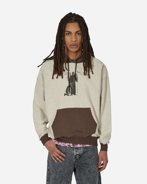 Iuter Stupid Humans Reverse Hoodie Brown