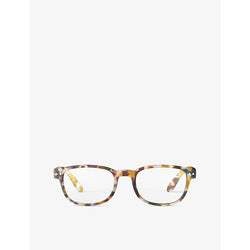 Izipizi #B square-framed blue tortoise reading glasses | LYBSTORE