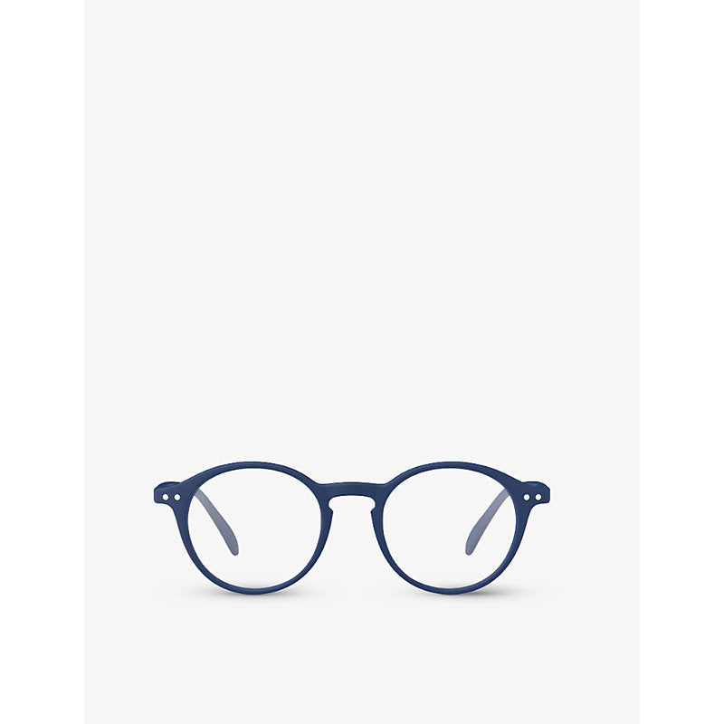 Womens Izipizi #D round-framed navy reading glasses