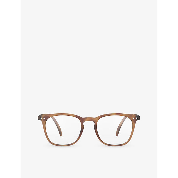 Izipizi #E square-framed golden green reading glasses | LYBSTORE