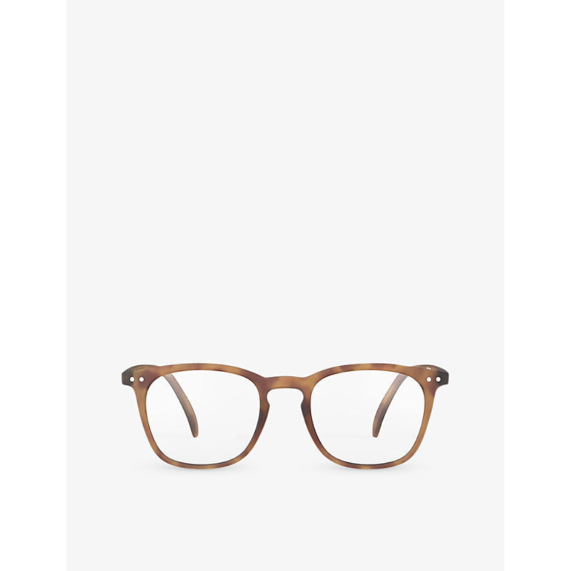 Izipizi #E square-framed golden green reading glasses | LYBSTORE