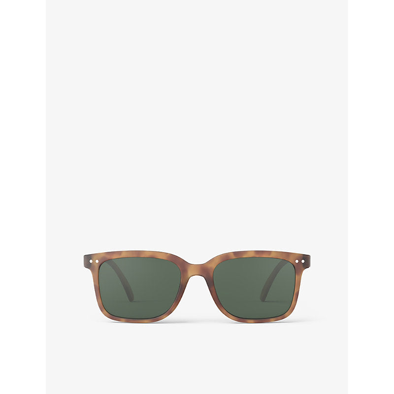 Womens Izipizi #L square framed havane sunglasses