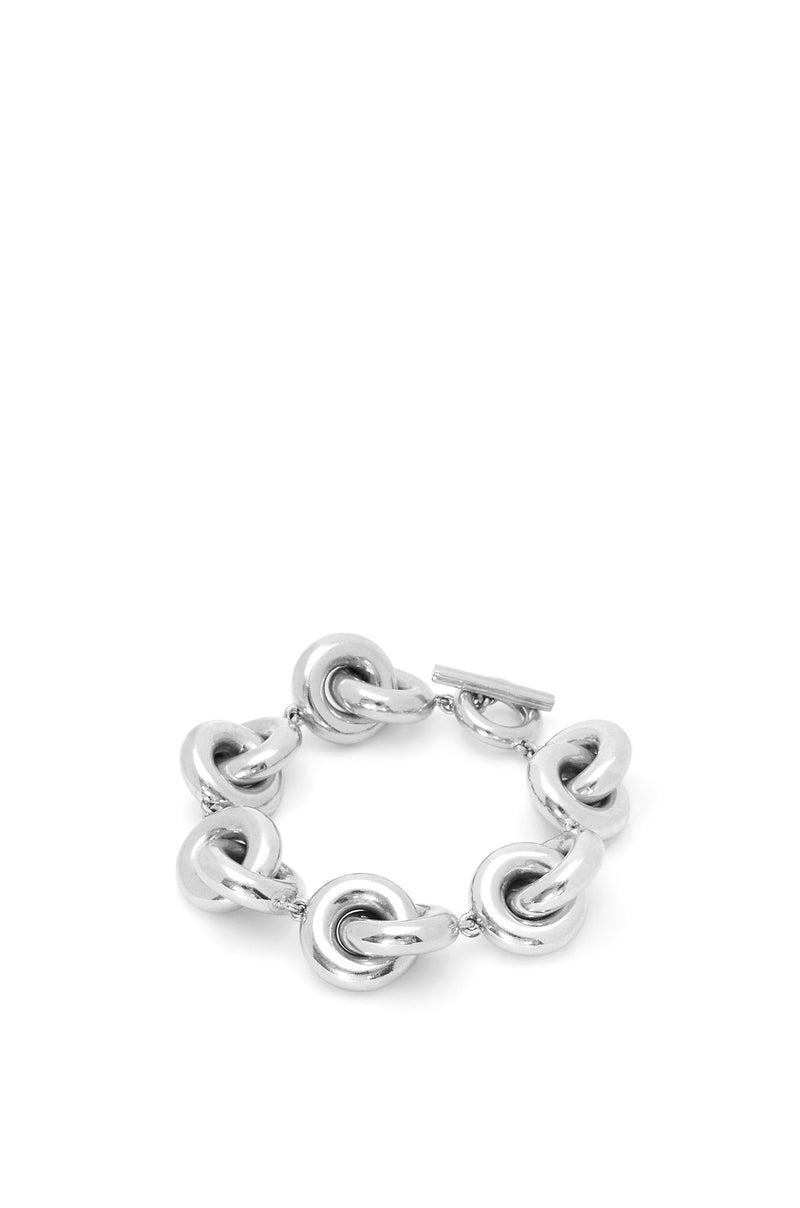 Donut link bracelet in sterling silver