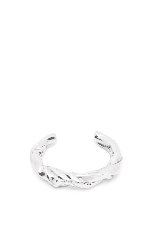 Small nappa twist cuff in sterling silver