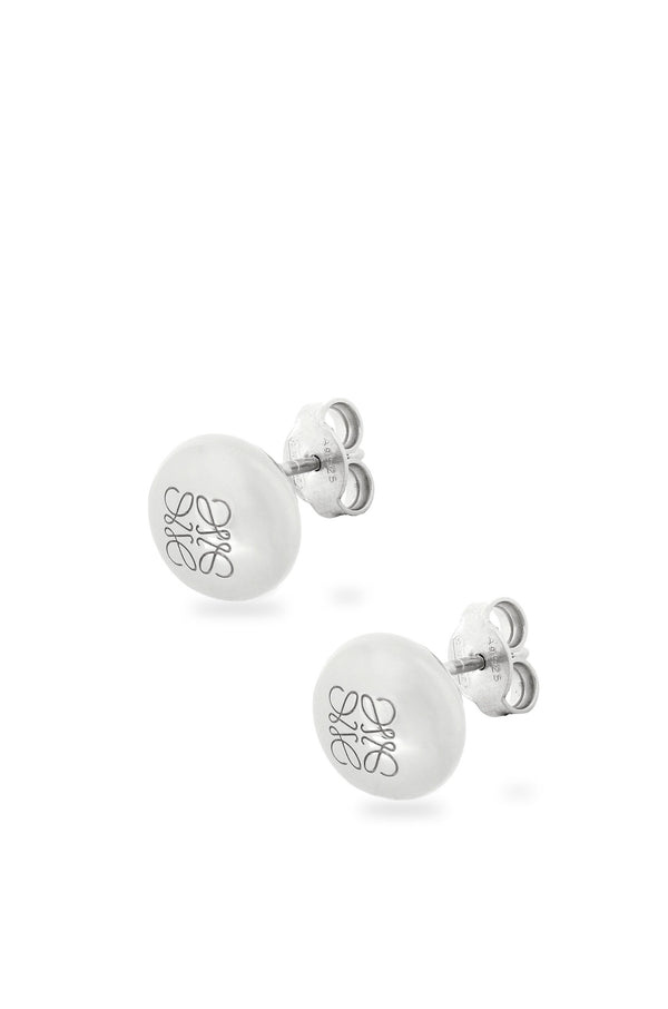 Anagram Pebble stud earrings in sterling silver