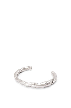 Thin nappa twist cuff in sterling silver