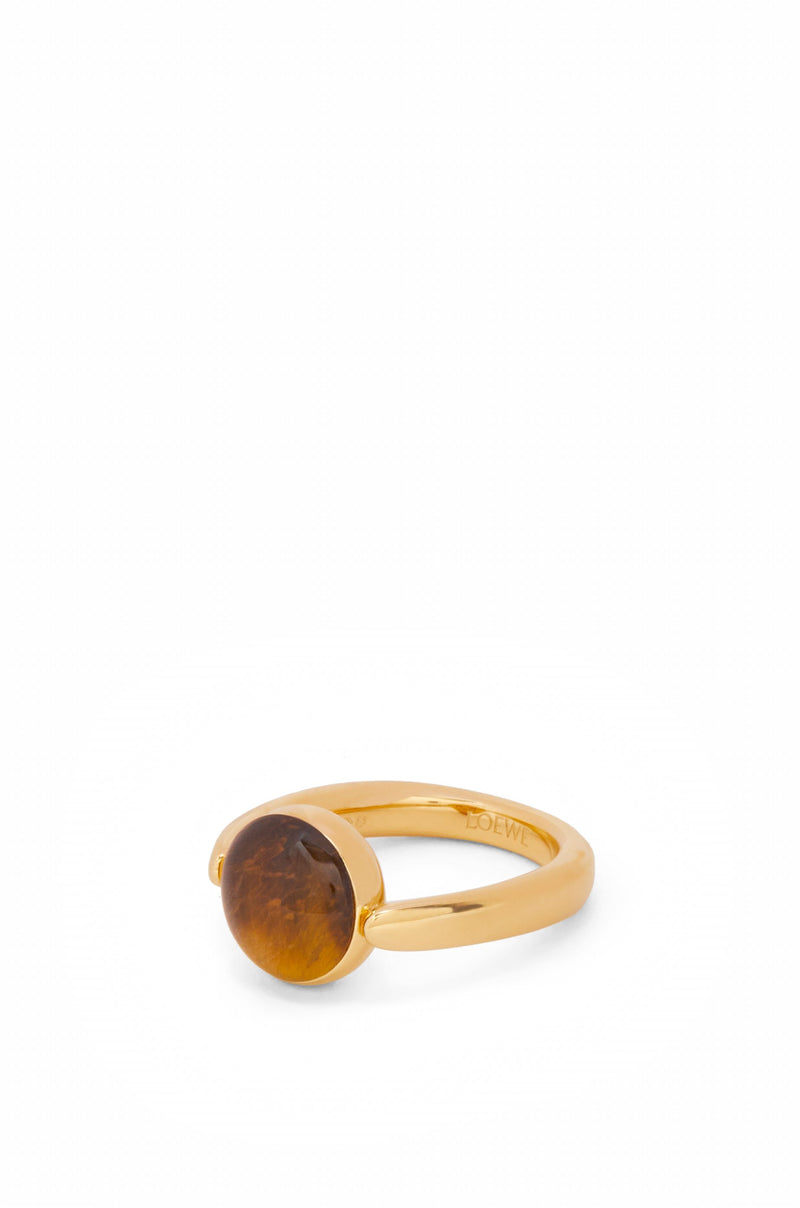 Anagram Pebble ring in sterling silver and tiger eye