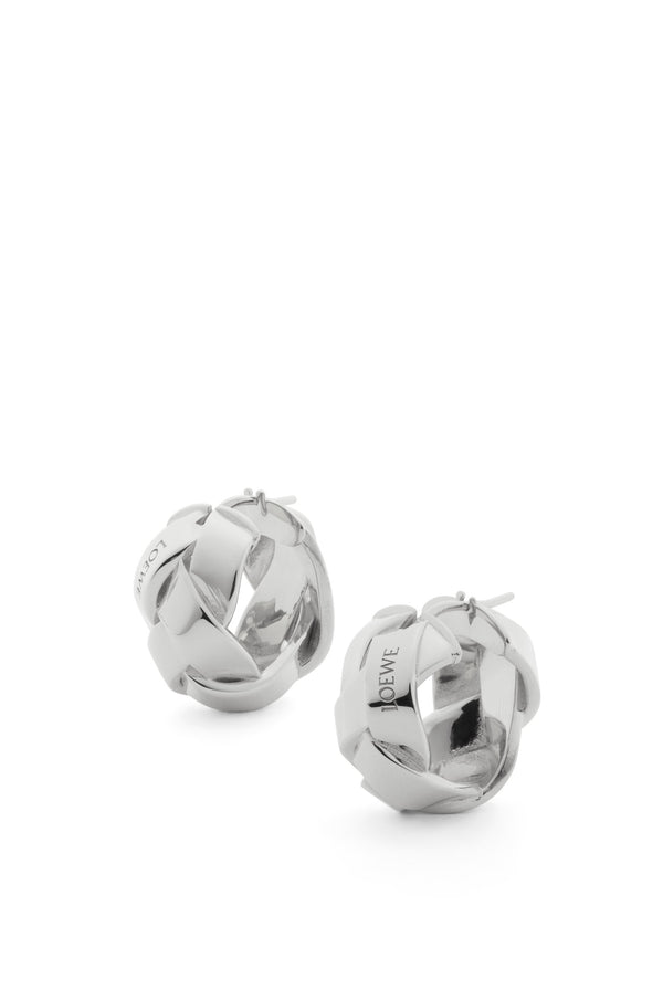 Nest hoop earrings in sterling silver