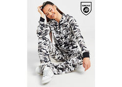 JUICY COUTURE Diamante Velour Camo Hoodie Grey