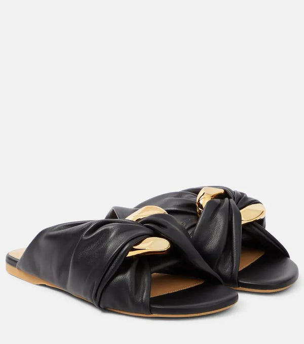 JW Anderson Corner leather slides | LYBSTORE