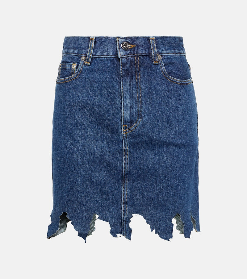 JW Anderson Distressed denim miniskirt