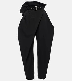 JW Anderson Draped high-rise wool tapered pants | LYBSTORE