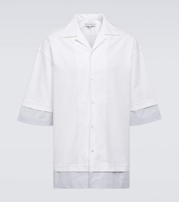 JW Anderson Layered cotton bowling shirt