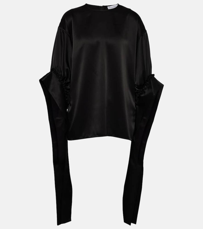 JW Anderson Tab gathered satin top