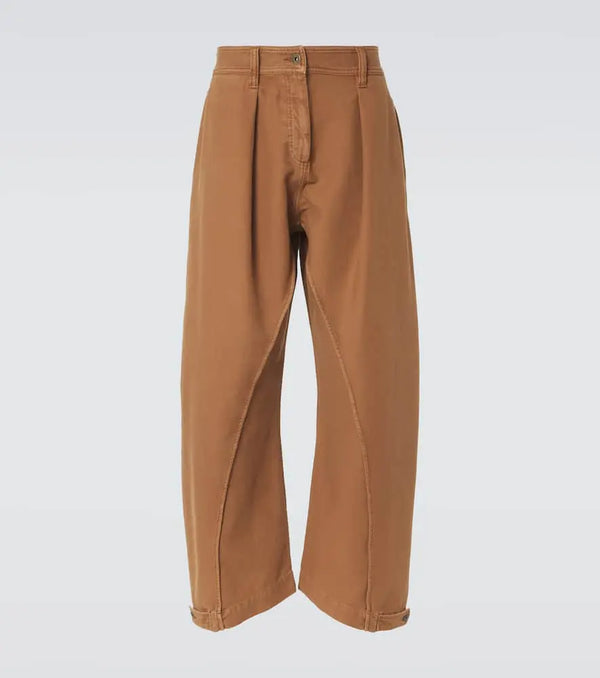 JW Anderson Twisted Seam cotton barrel-leg pants