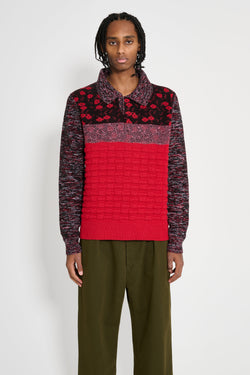 JW Anderson Multi Stitch Polo Bright Red