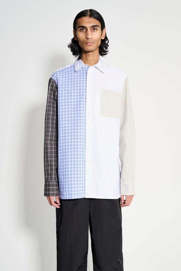 JW Anderson Patchwork Shirt Blue  Multi