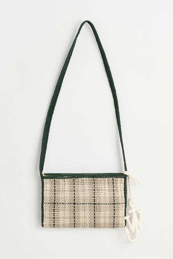 JW Anderson Checked Market Bag Grey  Green