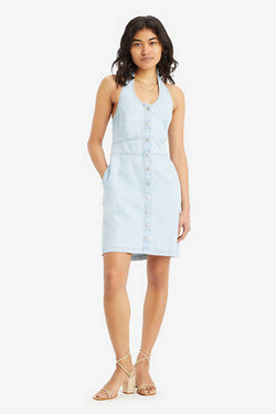 Levi's Halter Denim Dress Blue