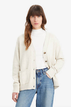 Levi's Boyfriend Pocket Cardigan - Cream / Oatmeal Heather