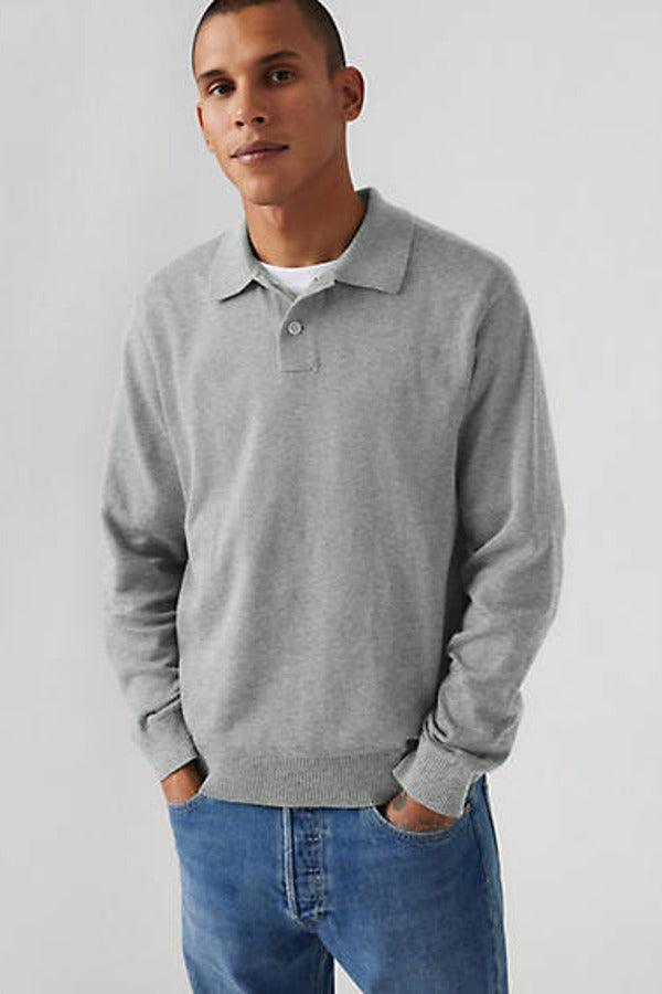 Levi's Long Sleeve Sweater Polo Grey