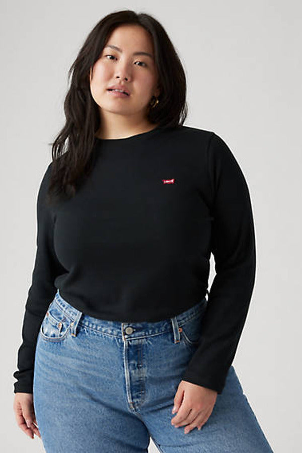 Levi's Essential Long Sleeve Tee (Plus Size) - 4X Black