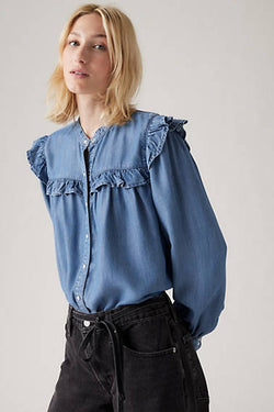 Levi's Gianna Long Sleeve Blouse Blue