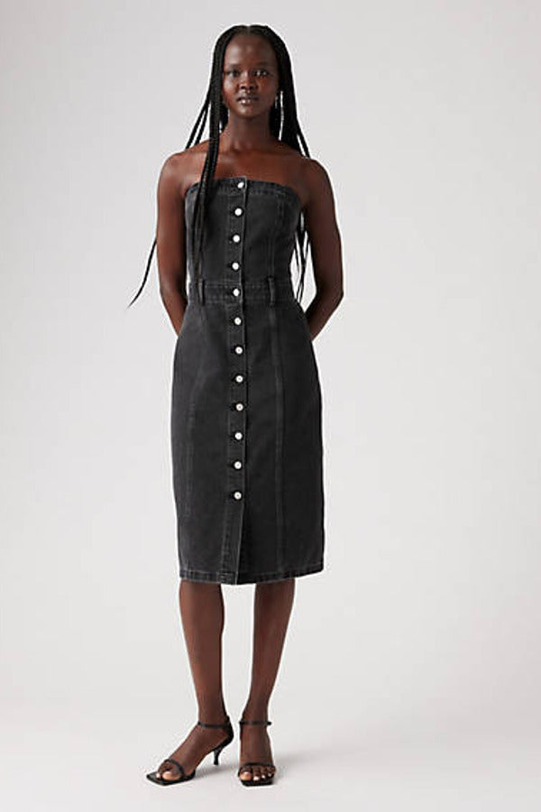 Levi's Denim Bustier Dress Black