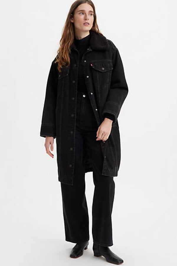 Levi's Longline Padded Trucker Jacket Black