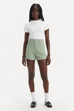 Levi's High Rise Mom Shorts Green