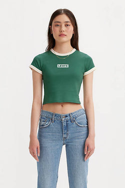 Levi's Graphic Mini Ringer Tee Green