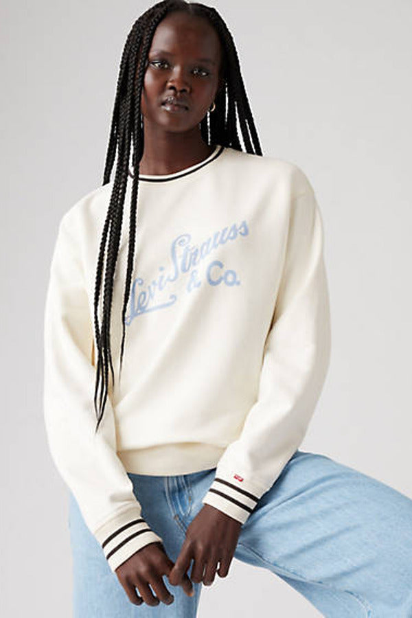 Levi's Graphic Heritage Sport Crewneck Sweatshirt White