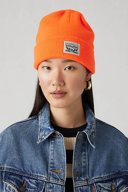 Levi's Backpatch Beanie - One Size - Orange / Orange Fluo