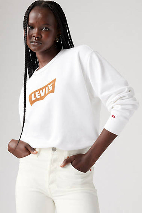 Levi's Graphic Iconic Heritage Crewneck Sweatshirt White