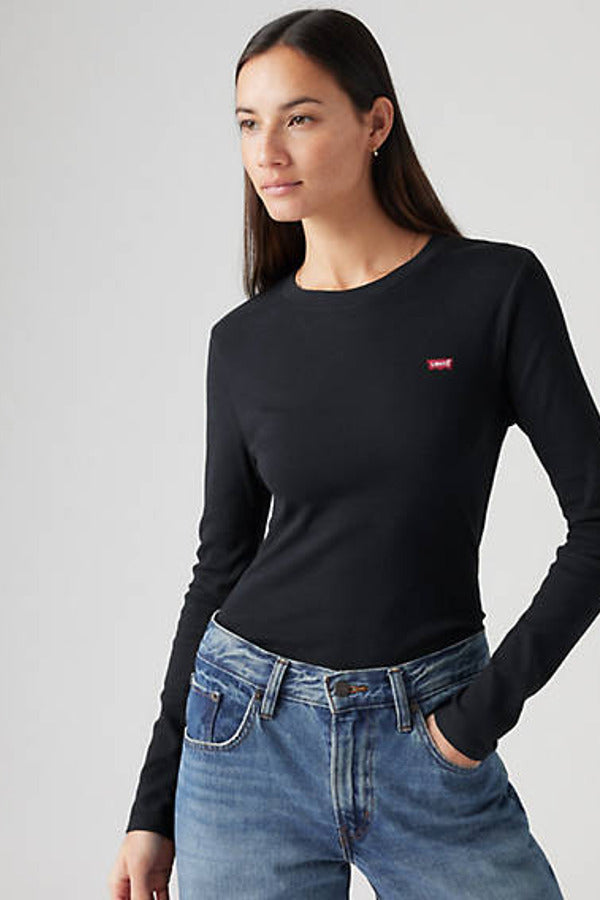 Levi's Essential Housemark Long Sleeve Tee - 2XS Black