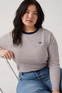 Levi's Essential Long Sleeve Tee (Plus Size) - 1X Blue