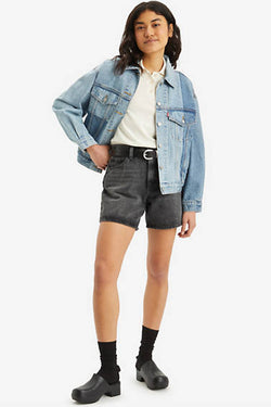 Levi's High Rise Baggy Shorts Black