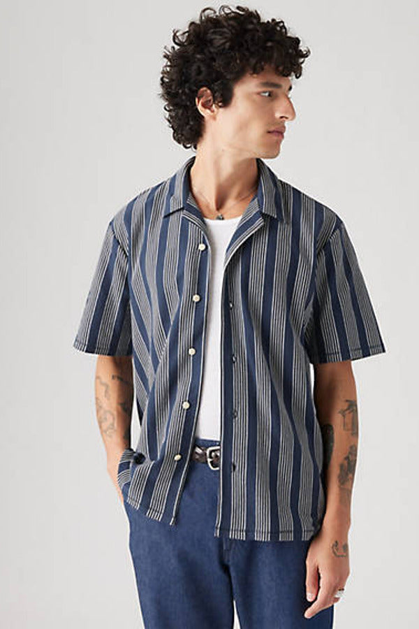 Levi's Knit Camp Shirt Blue