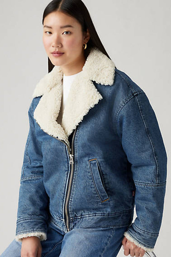 Levi's Sherpa Flight Jacket Blue