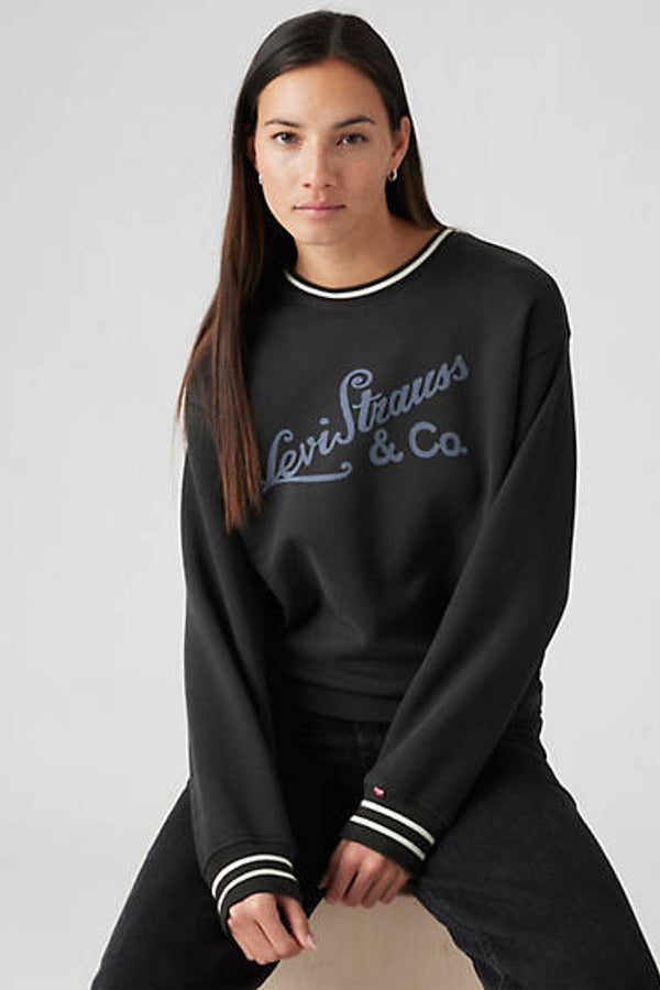 Levi's Graphic Heritage Sport Crewneck Sweatshirt Black