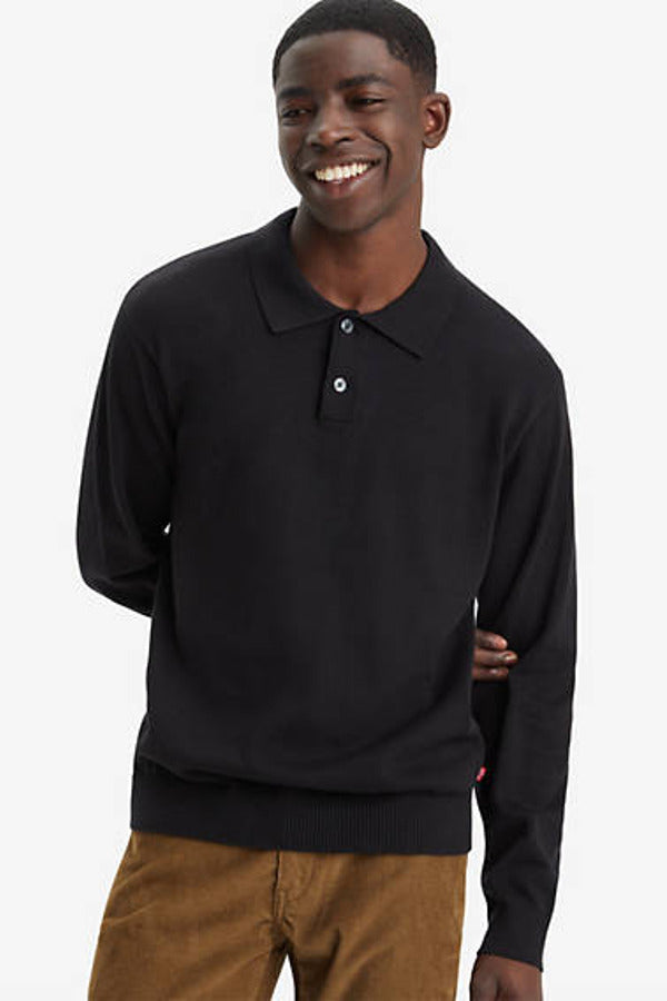 Levi's Long Sleeve Sweater Polo Black