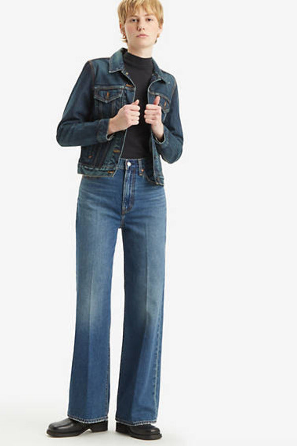 Levi's Ribcage Wide Leg Jeans - 29X34 Blue