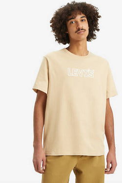 Levi's Relaxed Fit Graphic Tee - Khaki / Corded Headline Safari