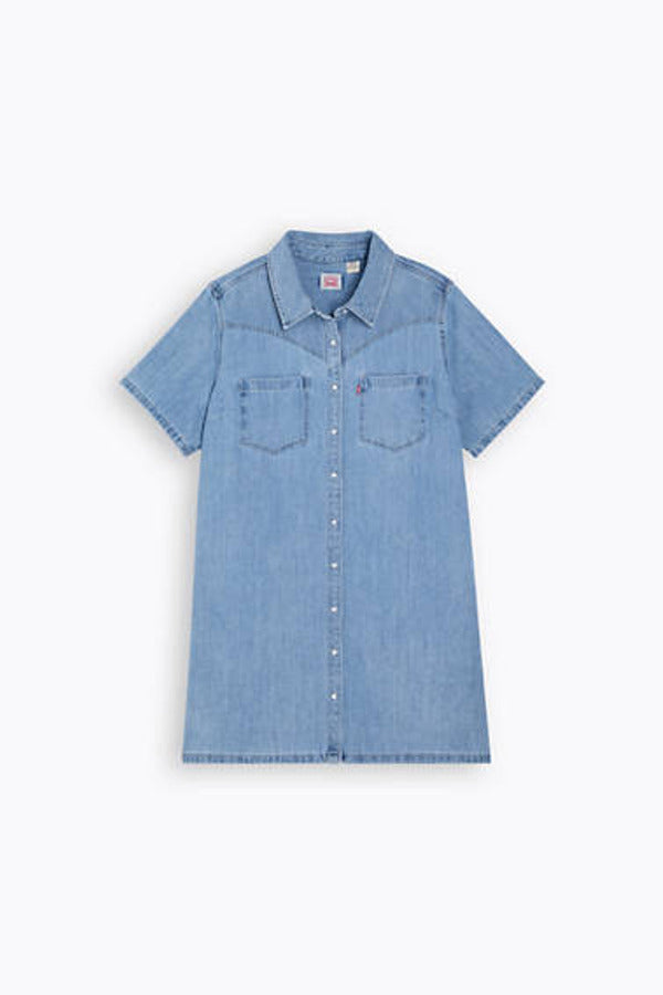 Levi's Louisa Short Sleeve Denim Dress (Plus Size) - 3X Blue