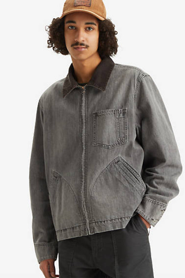 Levi's Full Zip Mechanics Trucker Jacker Black