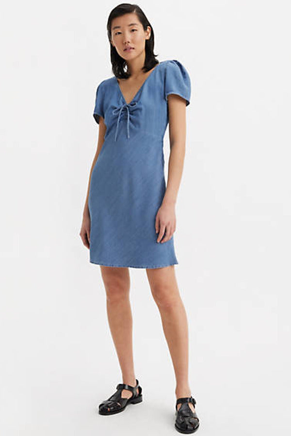 Levi's Delray Short Sleeve Lightweight Mini Dress Blue