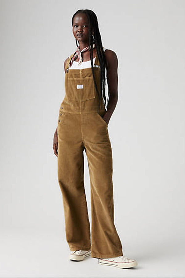 Levi's Baggy Corduroy Overalls - Beige / Ermine Corduroy