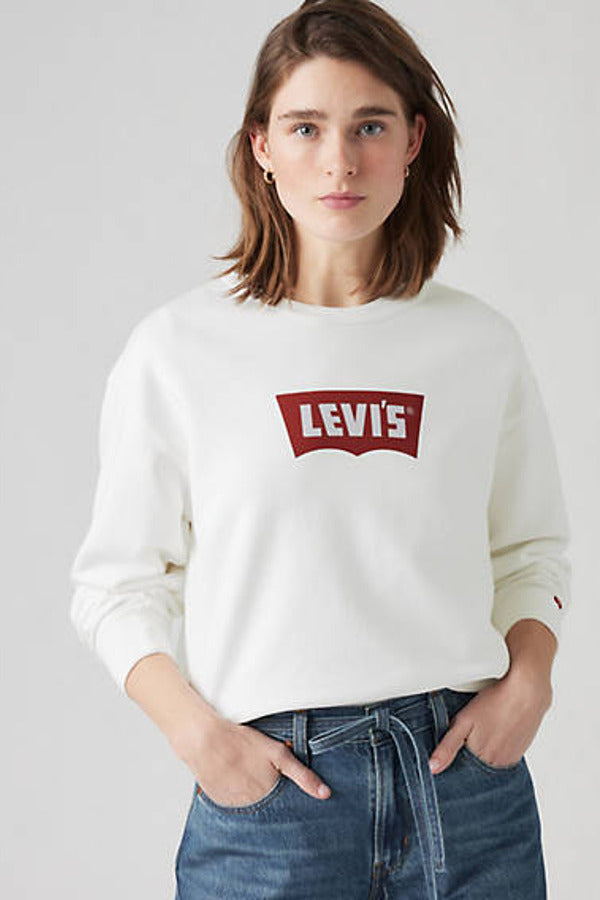 Levi's Graphic Iconic Heritage Crewneck Sweatshirt White