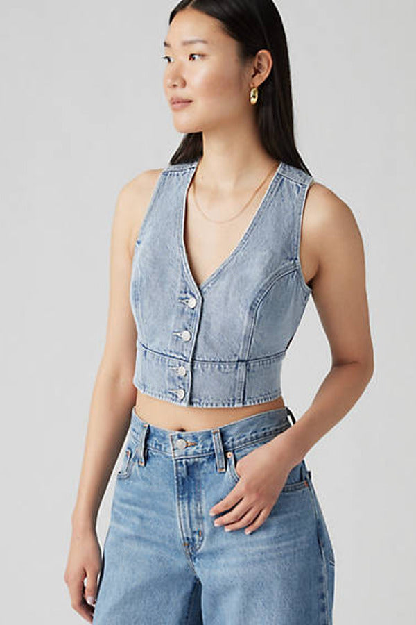 Levi's Mona Denim Corset Blue